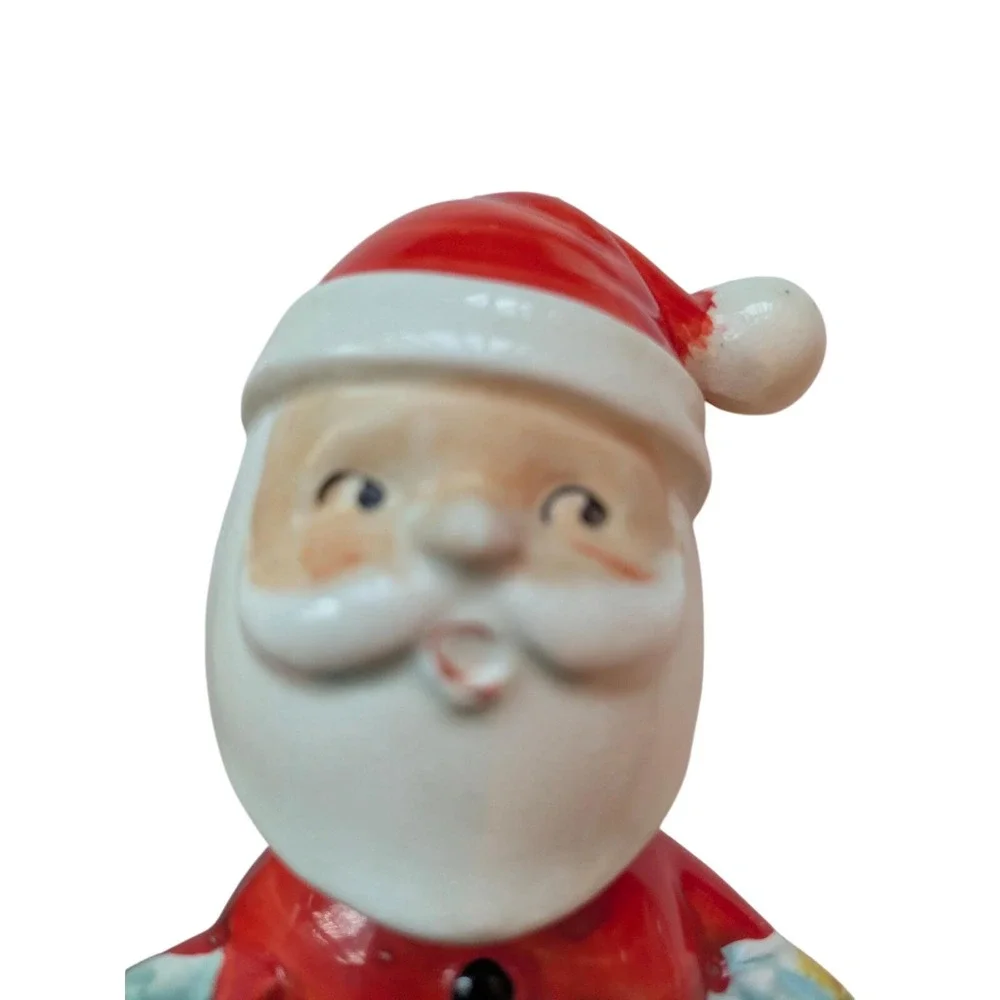Vintage Ceramic Santa Claus Merry Christmas Salt Pepper Shakers Japan‎